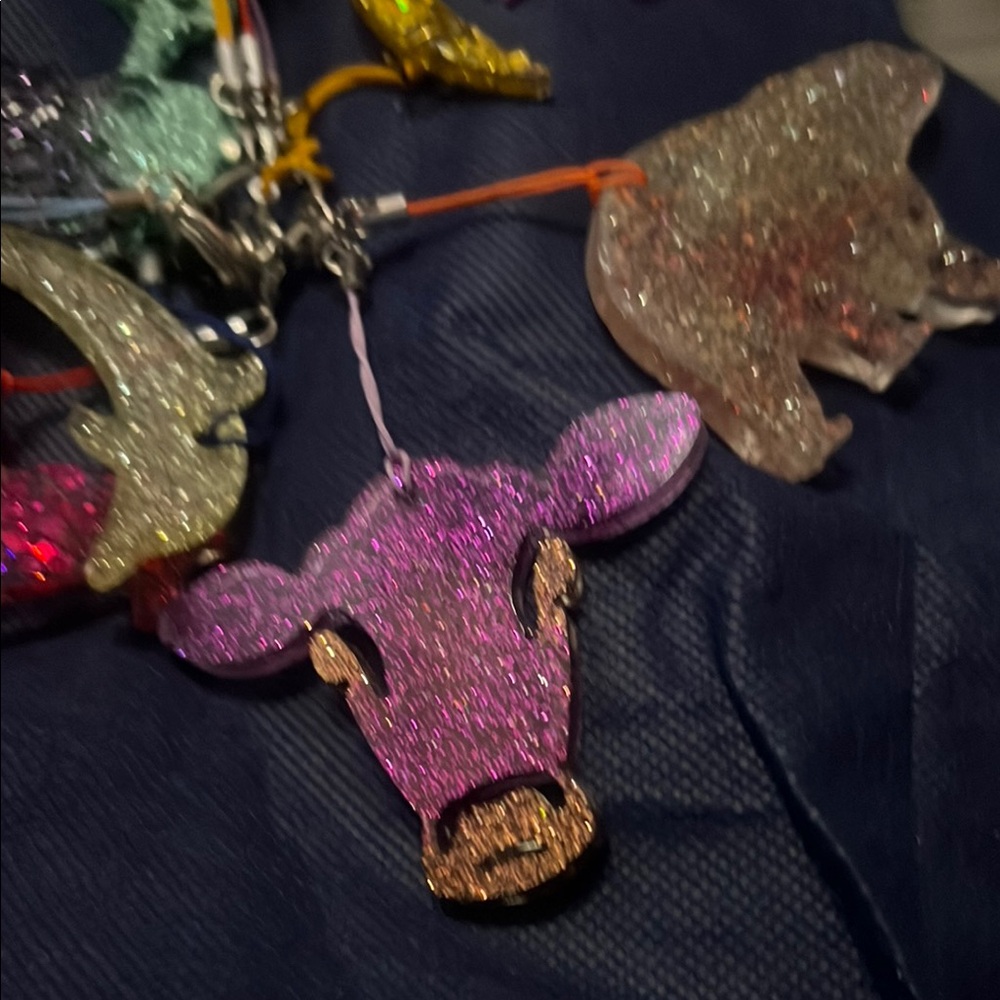 Glittery Animal Keychains